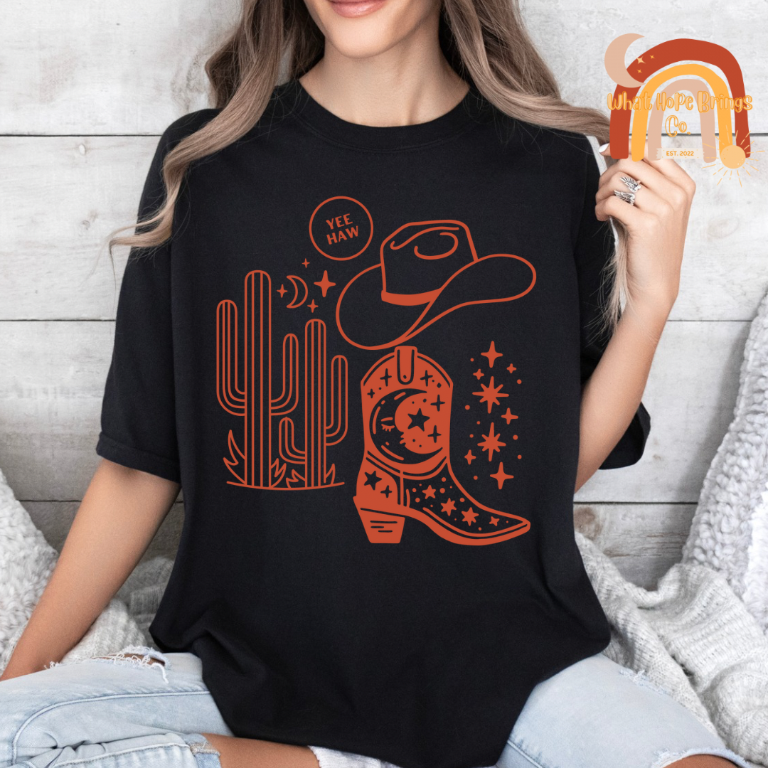 Yee Haw Boho Western Tee