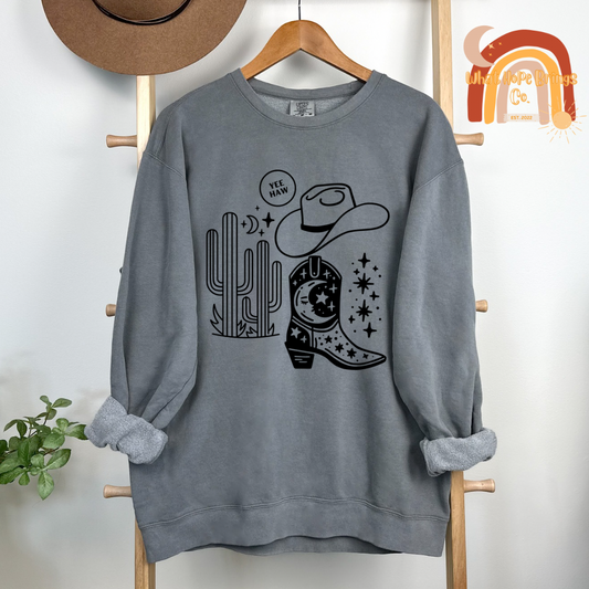 Yee Haw Boho Western Sweatshirt